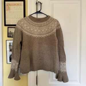 Women's Brown Patterned Sweater